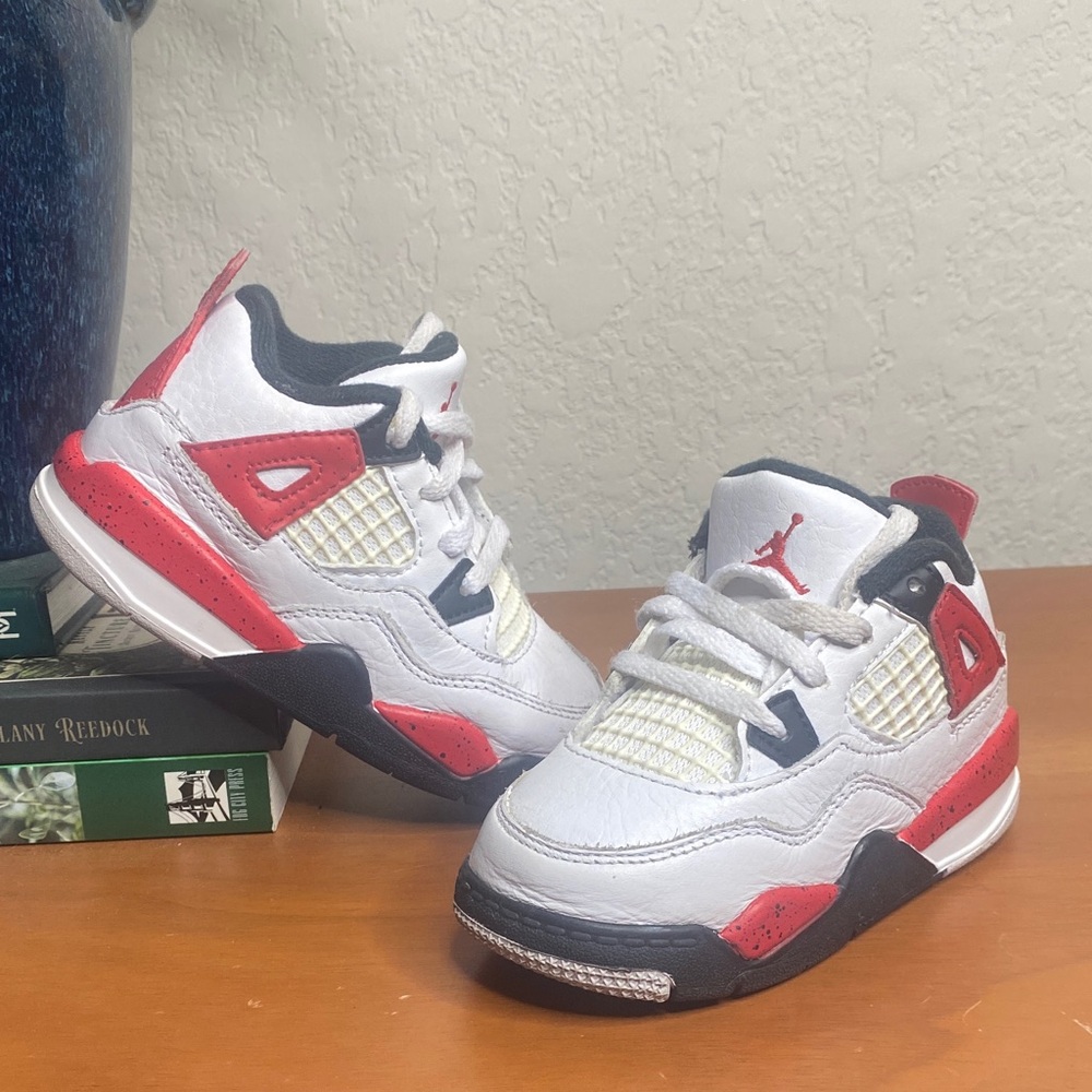 Jordan 4 Retro Fire Red Toddler Sneakers